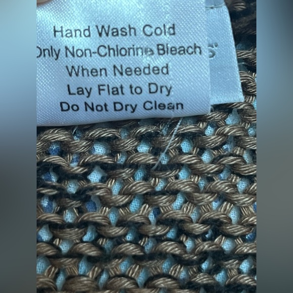 Soft Surroundings Shawl One Size Mei Ling Knit Sweater Cape Poncho Brown Black - Picture 10 of 12